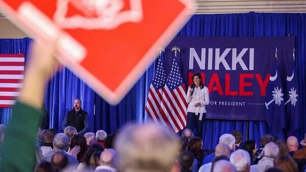 <div class="paragraphs"><p>Republican presidential candidate and former U.S. Ambassador to the United Nations Nikki Haley speaks during a campaign event in Rock Hill, South Carolina, US, February 18, 2024.</p></div>