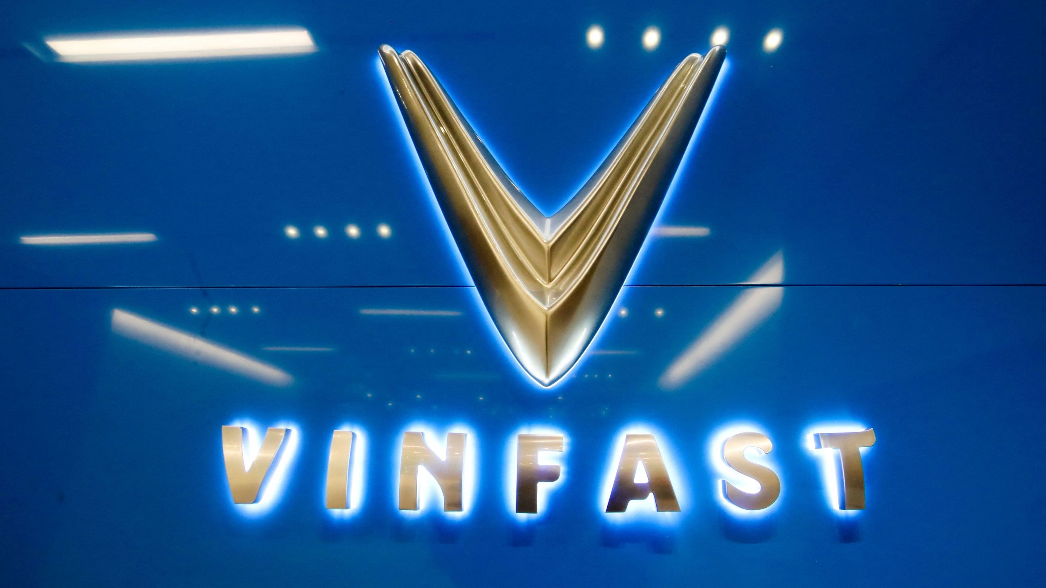 <div class="paragraphs"><p>The logo of Vietnam's VinFast electric vehicle  maker</p></div>