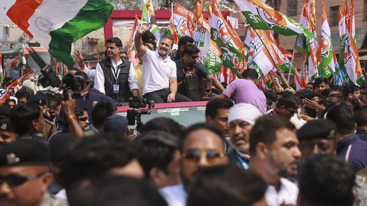 <div class="paragraphs"><p>Congress leader Rahul Gandhi during the Bharat Jodo Nyay Yatra, in Chhattisgarh, on Sunday</p></div>