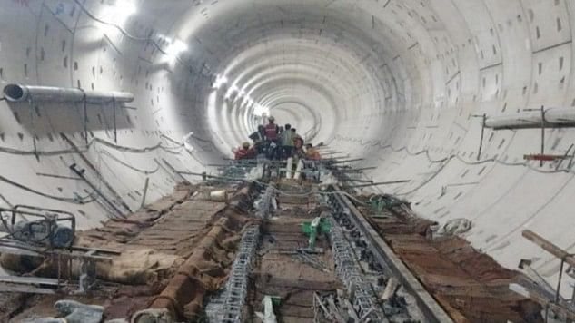 <div class="paragraphs"><p>Track-laying is underway inside the metro tunnel on the Pink Line. (Representative image)</p></div>