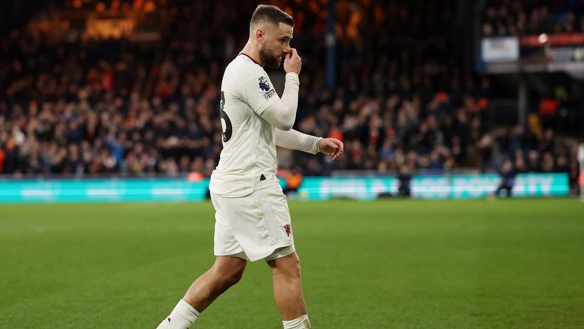 <div class="paragraphs"><p>United's Luke Shaw walks off during the game against Luton.</p></div>