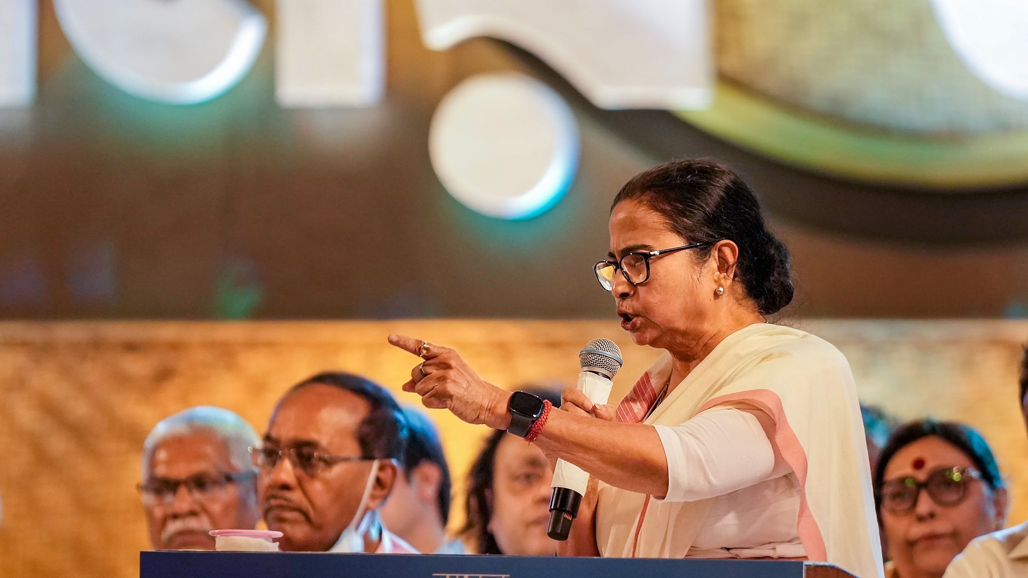 <div class="paragraphs"><p>Kolkata: West Bengal Chief Minister Mamata Banerjee speaks during a programme organised to observe International Mother Language Day, in Kolkata, Wednesday.&nbsp;</p></div>