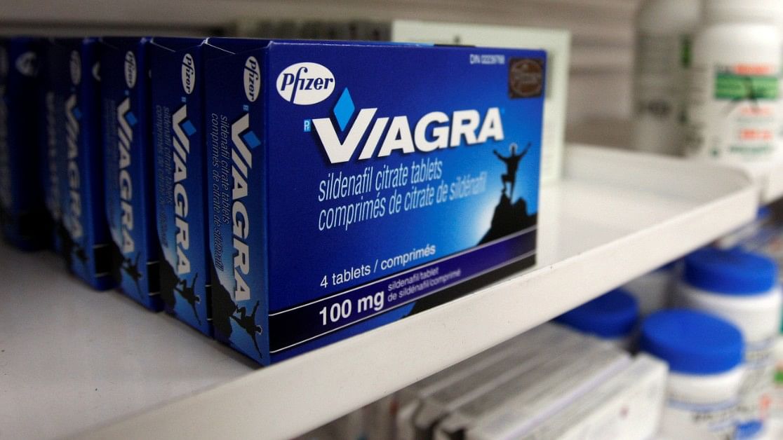 <div class="paragraphs"><p> Viagra packs seen on a store shelf.</p></div>