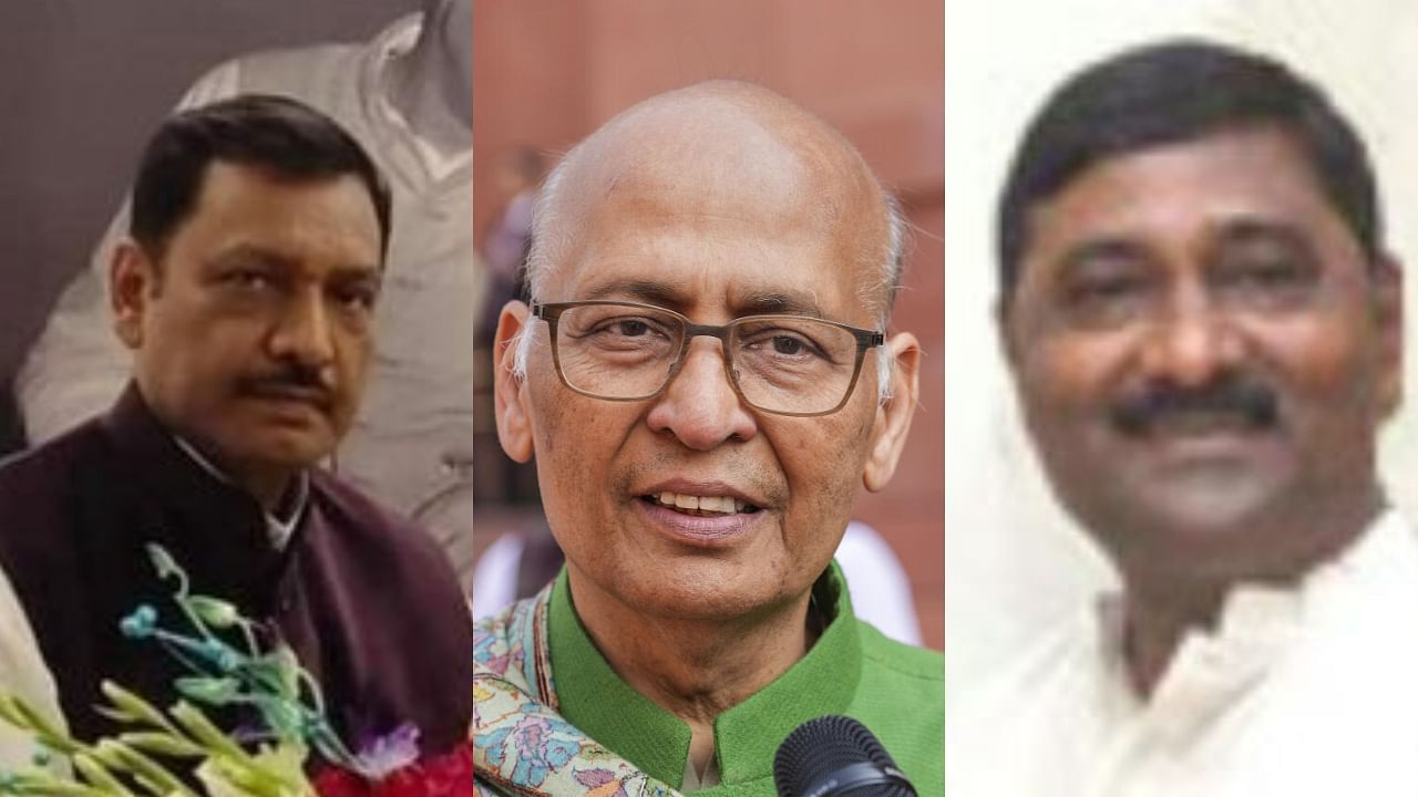 <div class="paragraphs"><p>Congress leaders (left to right)&nbsp;Akhilesh Prasad Singh,&nbsp;Abhikesh Manu Singhvi,&nbsp;Chandrakant Handore.</p></div>