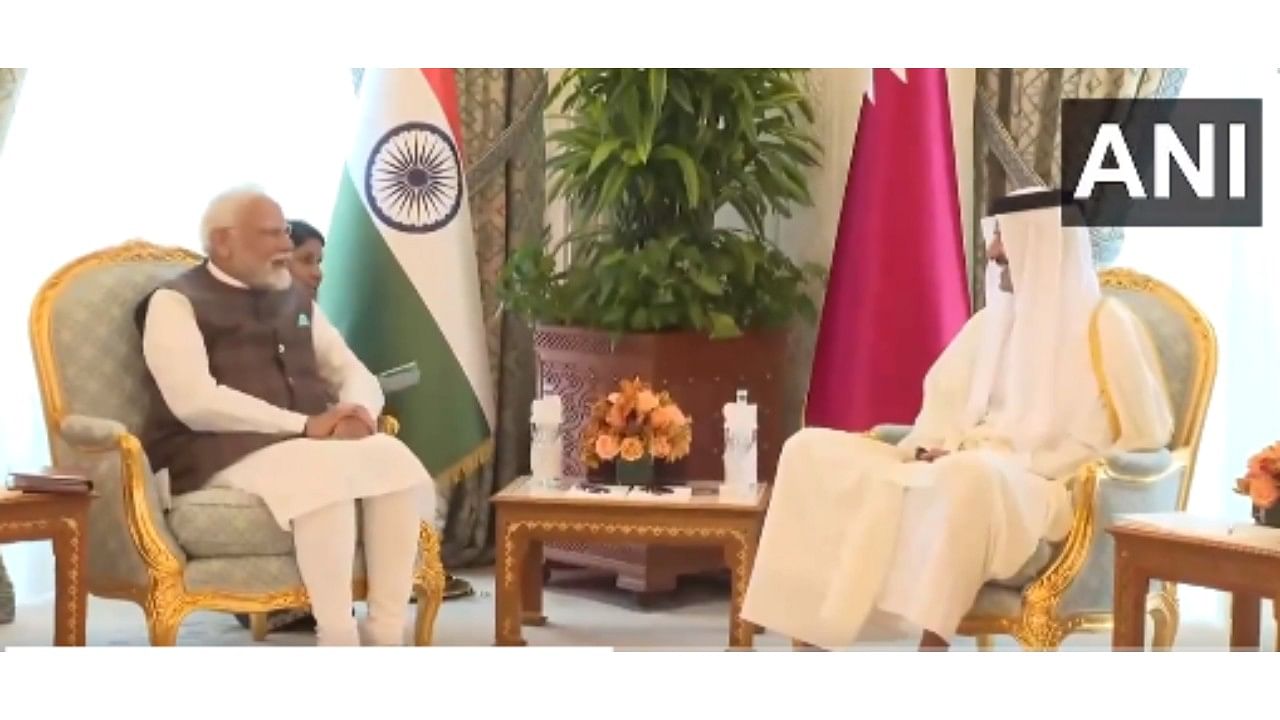 <div class="paragraphs"><p>Prime Minister Narendra Modi (left) and Qatar Emir&nbsp;Sheikh Tamim bin Hamad Al-Thani (right).</p></div>