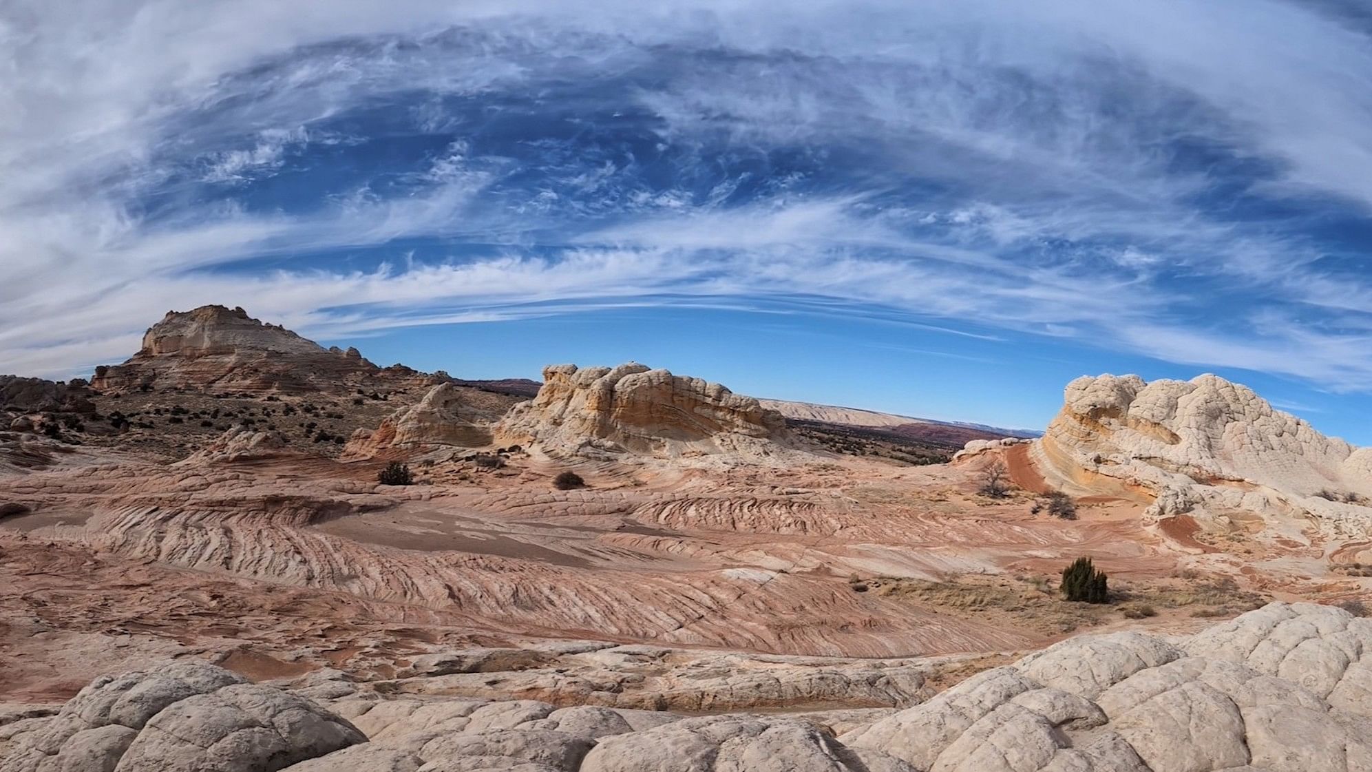 <div class="paragraphs"><p>White Pocket is a colourful sandstone feature located deep within the remote Vermilion Cliffs National Monument, Arizona, near the Utah border. </p></div>