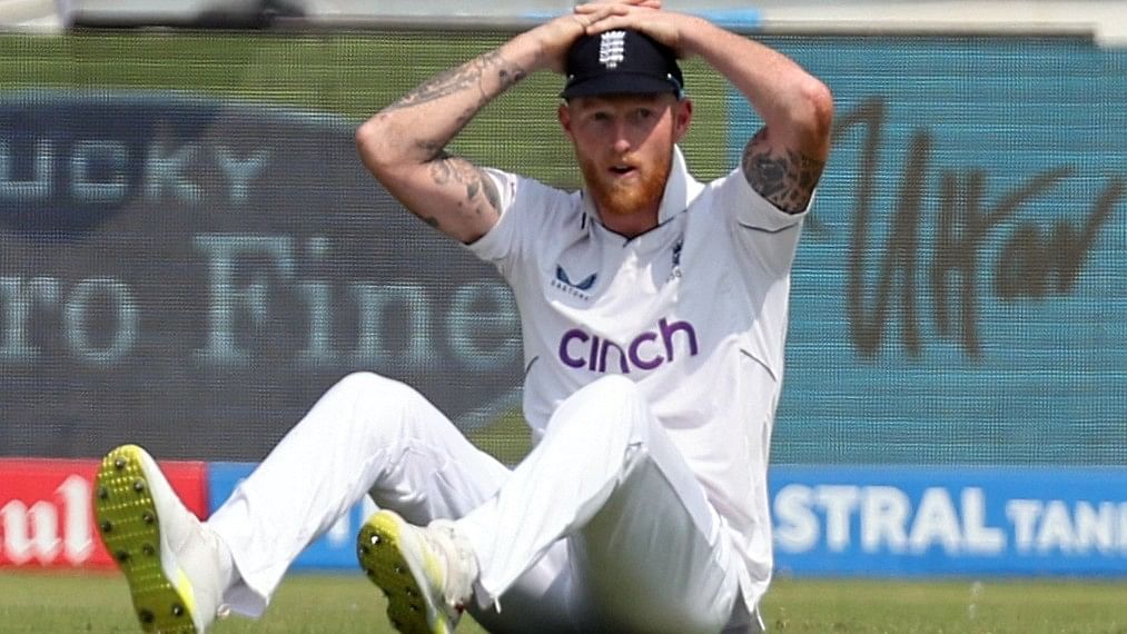 <div class="paragraphs"><p> England's Ben Stokes reacts during fielding </p></div>