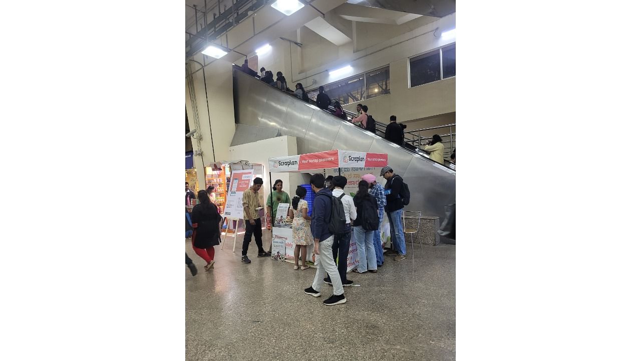 <div class="paragraphs"><p>Scraplan held a book fair at M G Road metro station last month.</p></div>