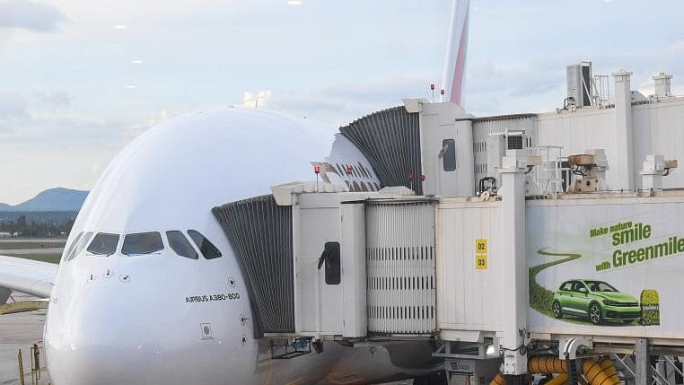 <div class="paragraphs"><p>Representative image showing a plane at the Bengaluru airport.</p></div>