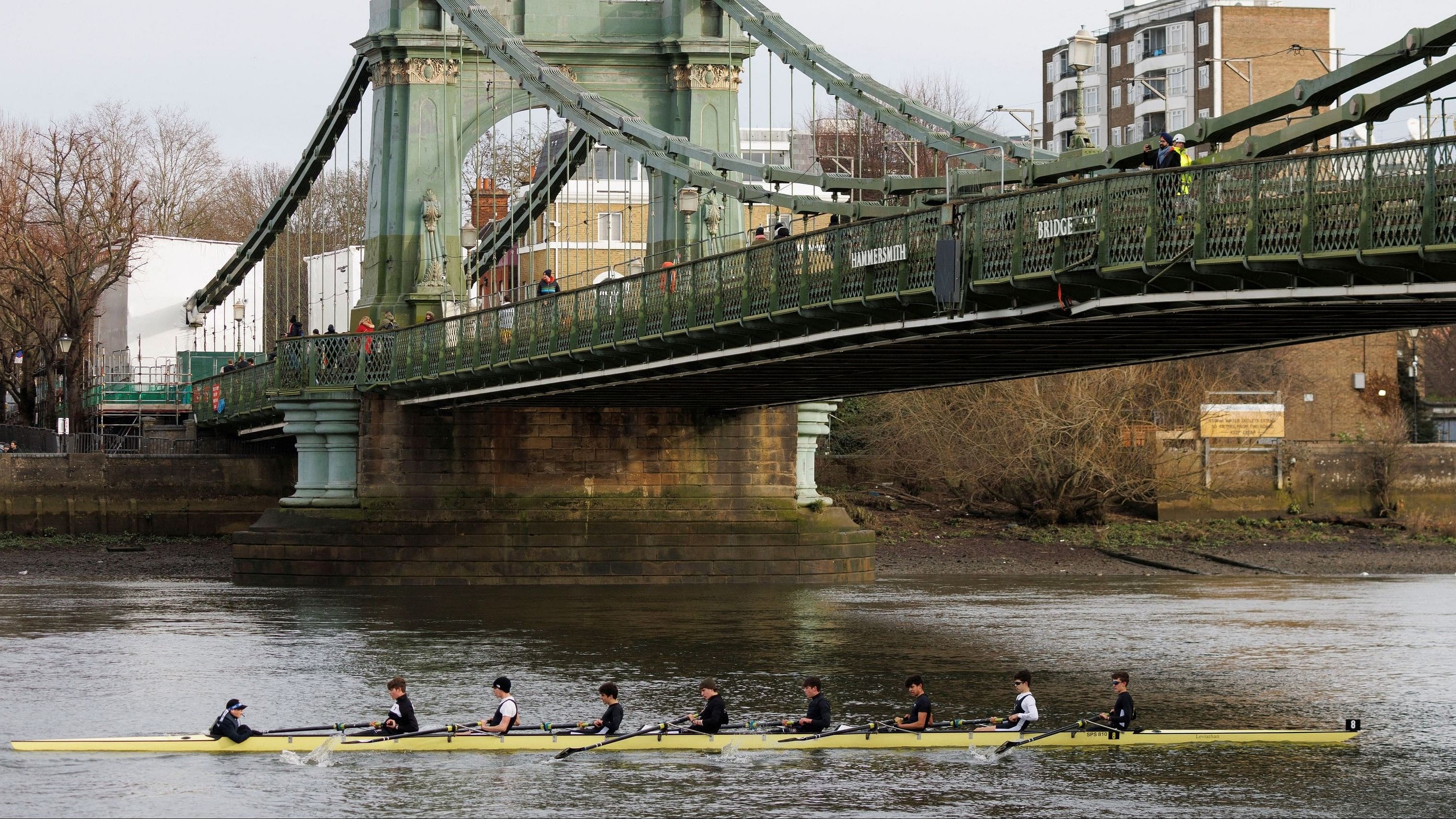 <div class="paragraphs"><p> Hammersmith Bridge on the River Thames in London, Britain.</p></div>