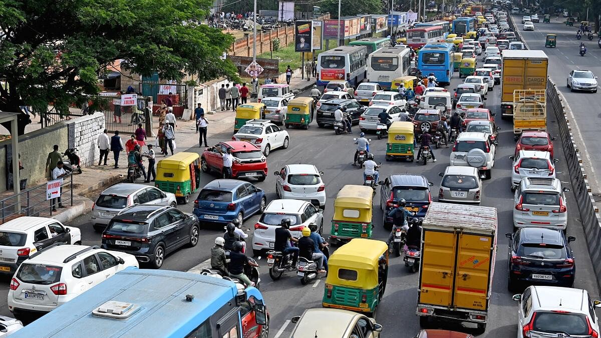 <div class="paragraphs"><p>Traffic in Bengaluru.</p></div>