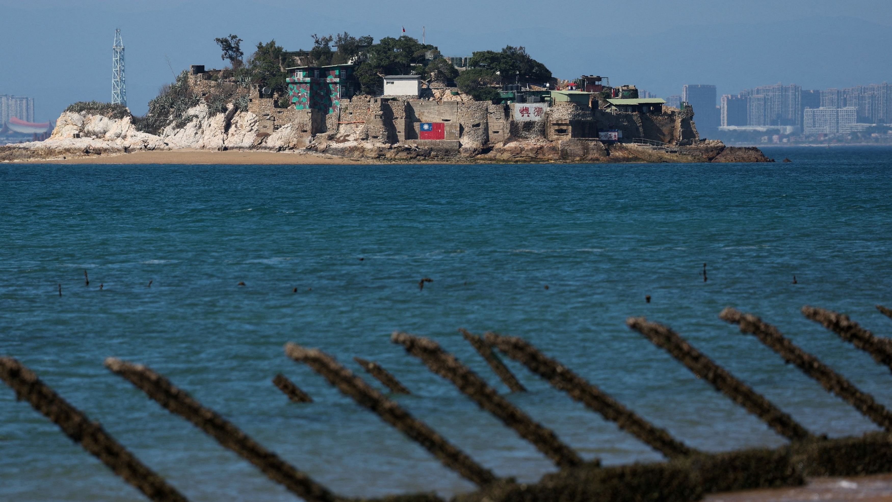 <div class="paragraphs"><p>A photo of Shiyu, a Taiwanese Island with&nbsp;China's Xiamen in the background.</p></div>