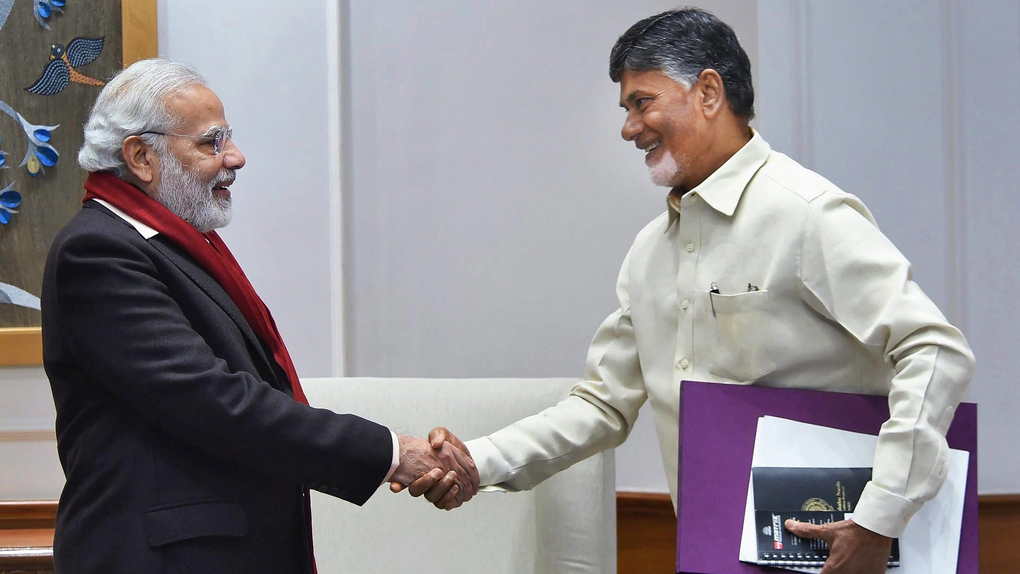 <div class="paragraphs"><p>TDP chief N Chandrababu Naidu is seen with PM Modi.</p></div>