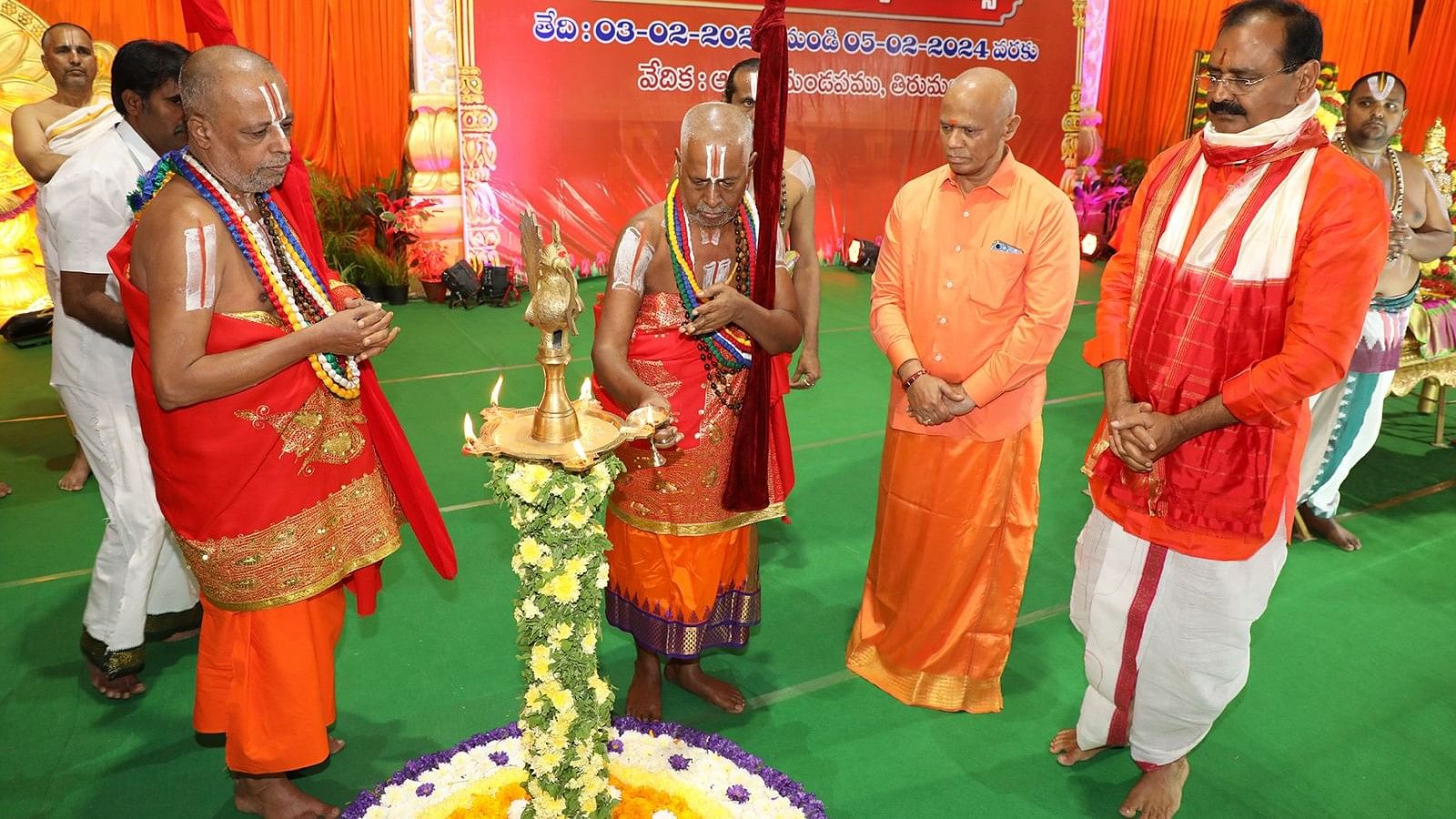 <div class="paragraphs"><p>Pontiffs from various mutts across the country participate in the Dharmika Sadas conclave,&nbsp;in Tirumala on Saturday. </p></div>