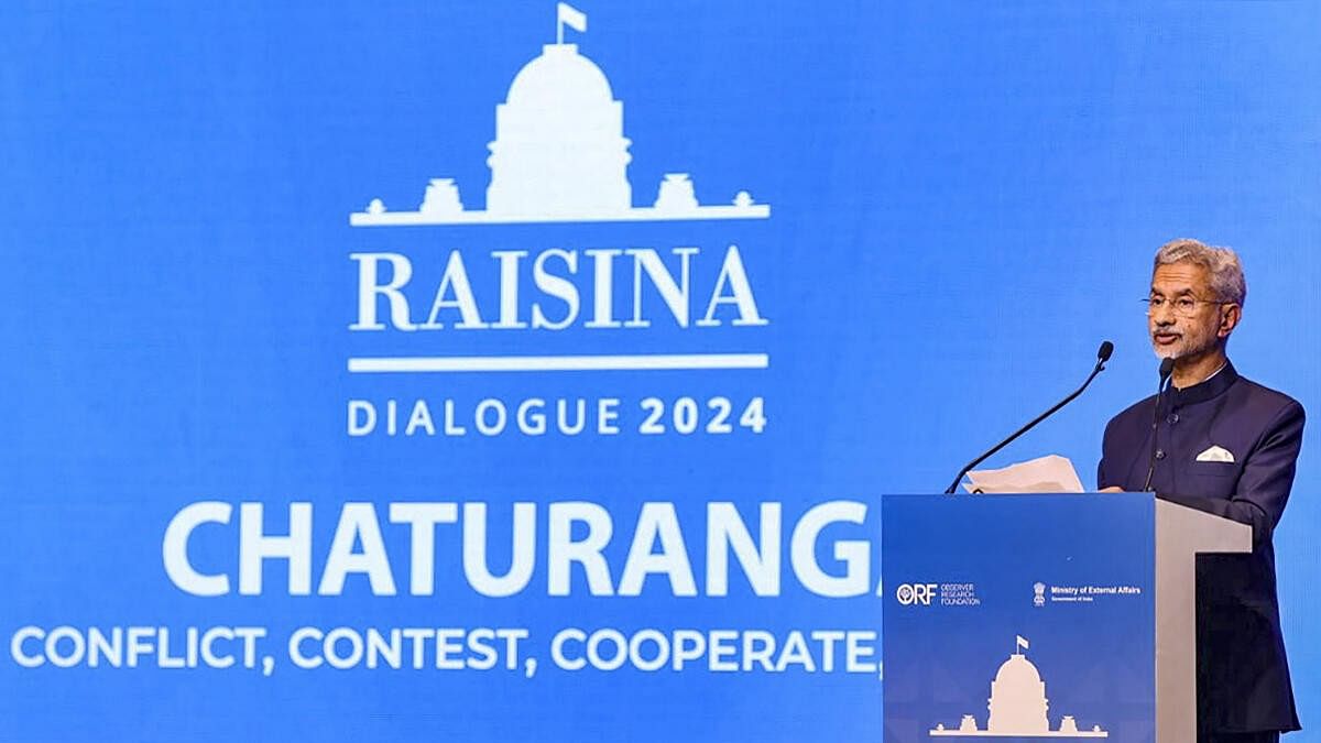 <div class="paragraphs"><p>External Affairs Minister S. Jaishankar speaks during the Raisina Dialogue 2024, in New Delhi.</p></div>