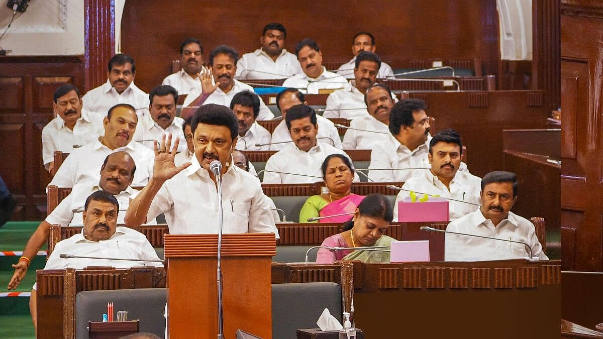 <div class="paragraphs"><p>Tamil Nadu Chief Minister M.K. Stalin speaks during the TN Assembly session, in Chennai.</p></div>