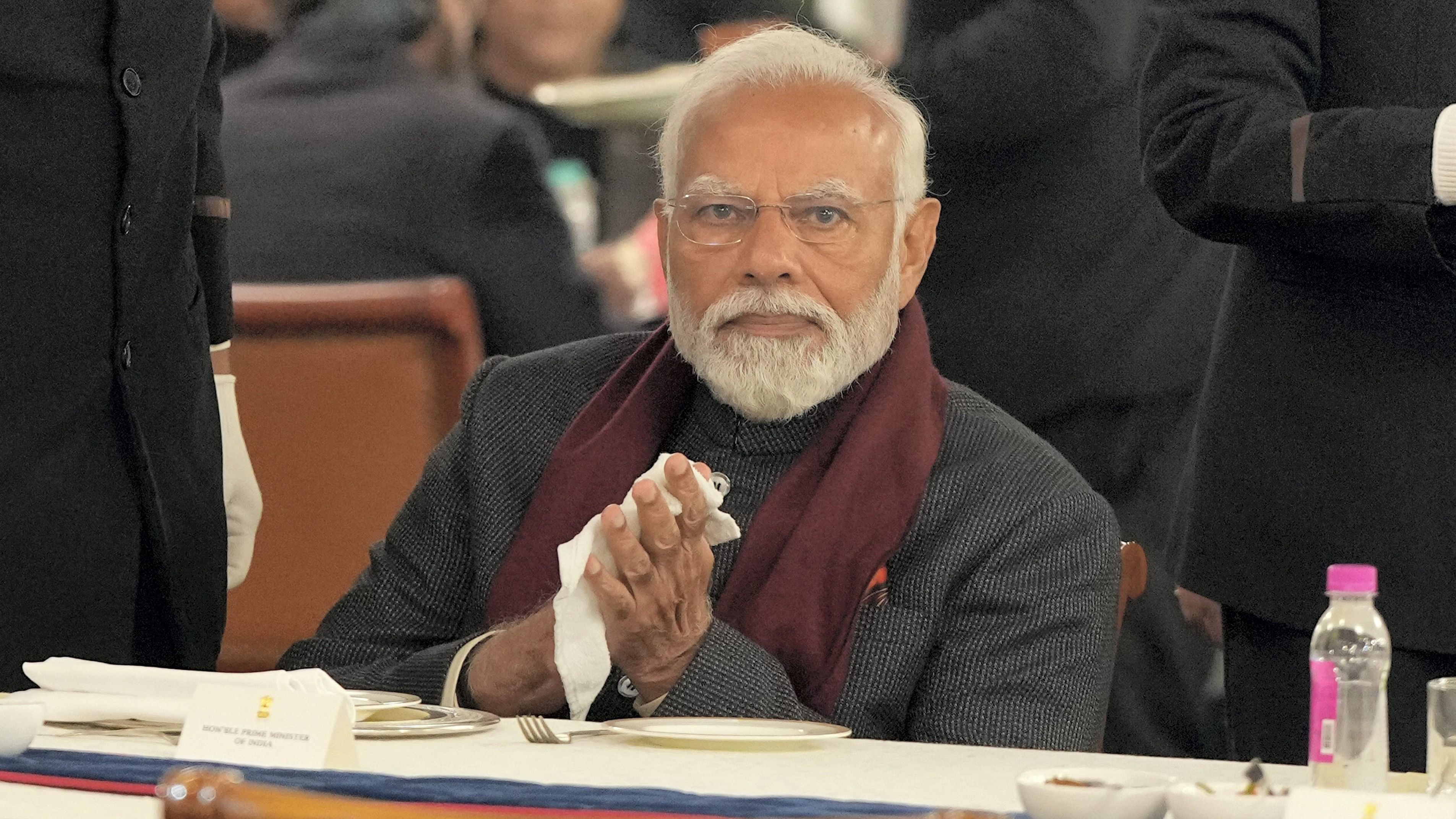 <div class="paragraphs"><p> Prime Minister Narendra Modi during a farewell function in honour of retiring Members of Rajya Sabha, in New Delhi, on&nbsp; Thursday.</p></div>