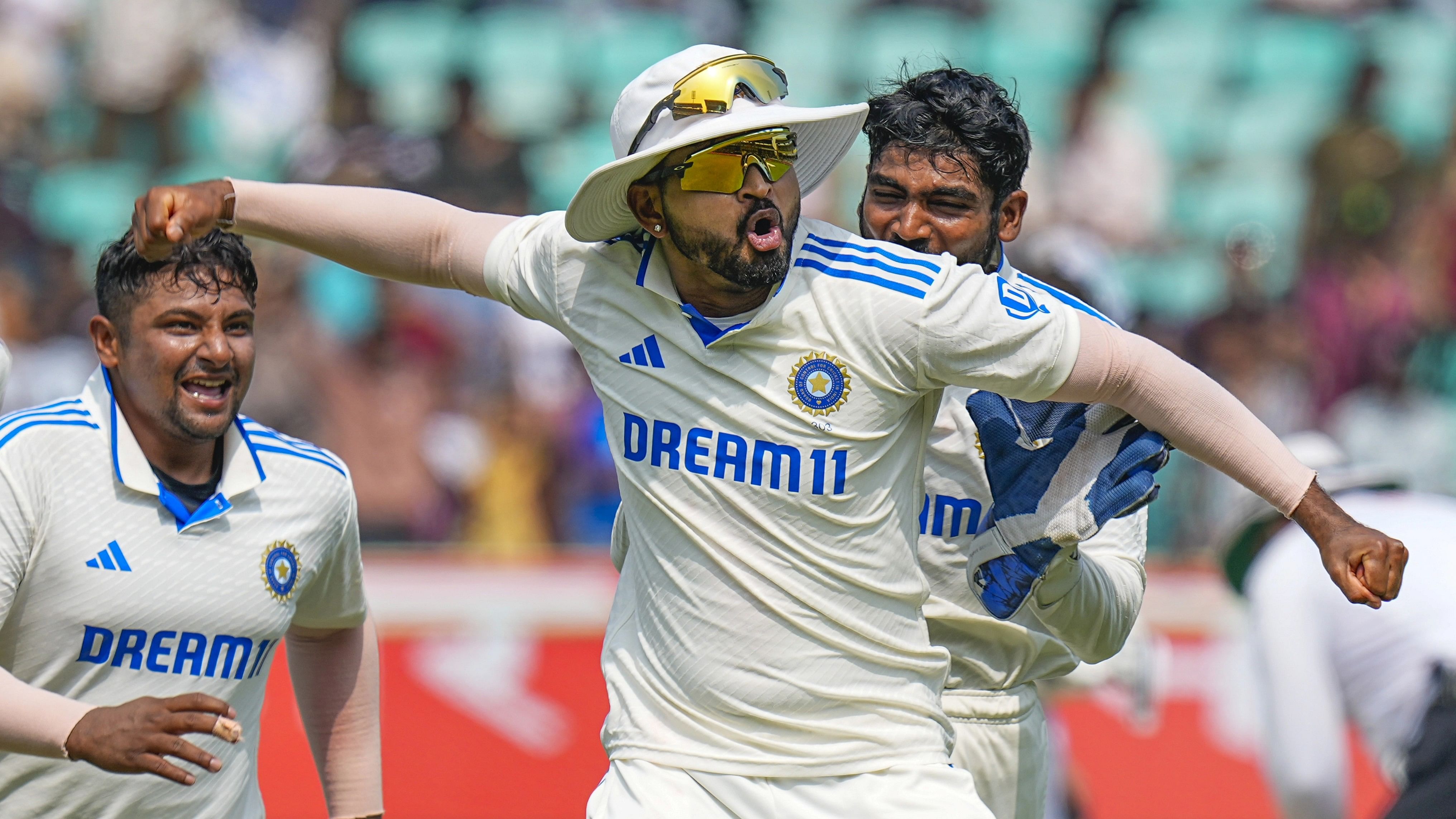 <div class="paragraphs"><p>A file photo of&nbsp;Shreyas Iyer celebrating with teammates  during the fourth day of the second Test match between India and England&nbsp;in Visakhapatnam</p></div>