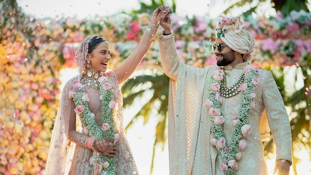 <div class="paragraphs"><p>Rakul Preet Singh and Jackky Bhagnani during their wedding in Goa.</p></div>