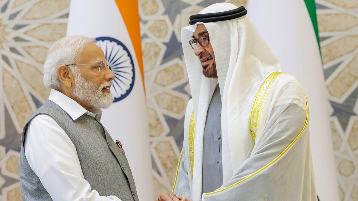 <div class="paragraphs"><p>Prime Minister Narendra Modi and UAE President Sheikh Mohamed bin Zayed Al Nahyan.</p></div>
