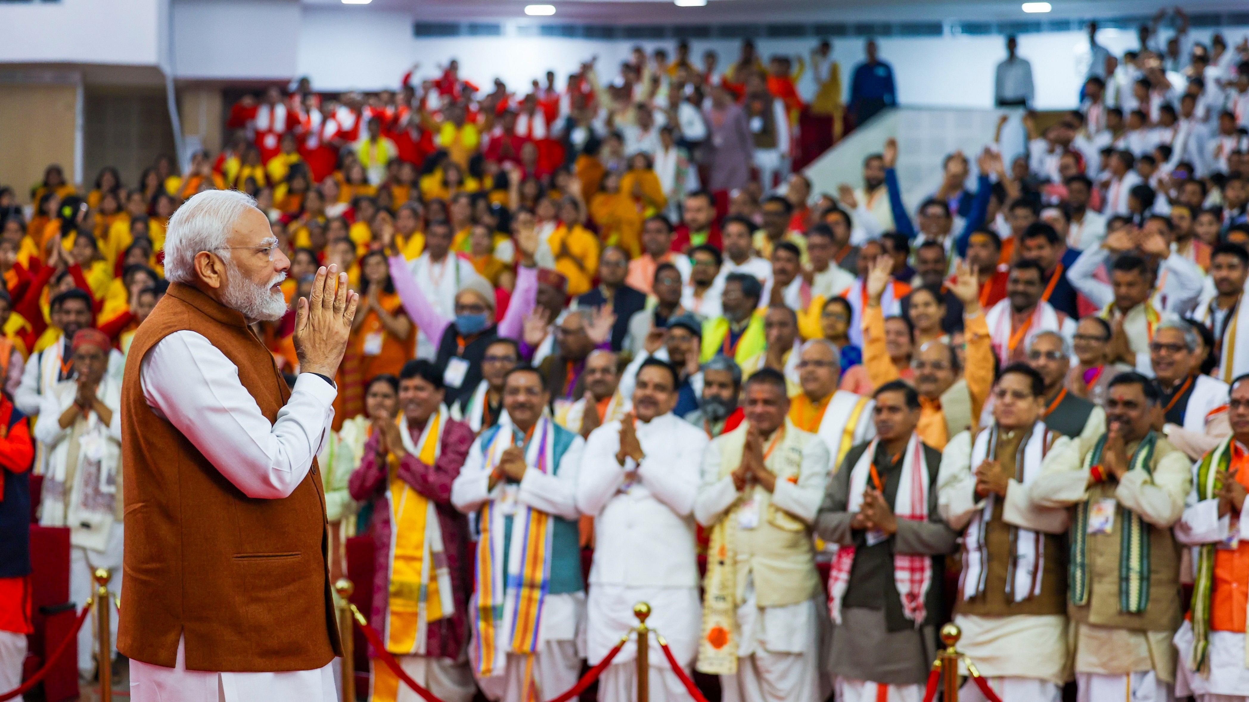 <div class="paragraphs"><p> Prime Minister Narendra Modi during a prize distribution ceremony at the Banaras Hindu University, in Varanasi.</p></div>