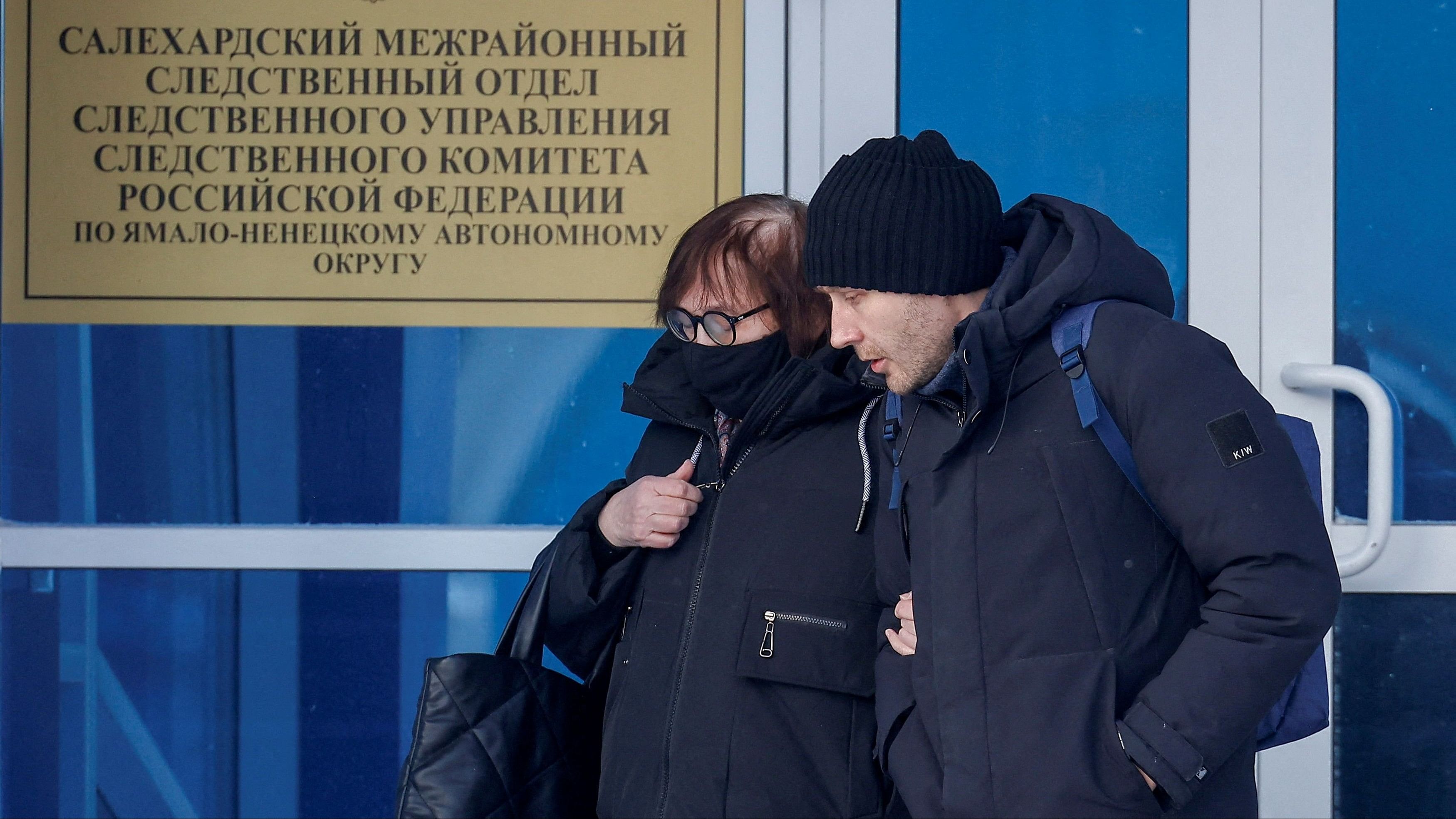 <div class="paragraphs"><p>Lyudmila Navalnaya, the mother of late Russian opposition leader Alexei Navalny, and his lawyer Alexei Tsvetkov walk out Investigative Committee's regional department office.</p></div>