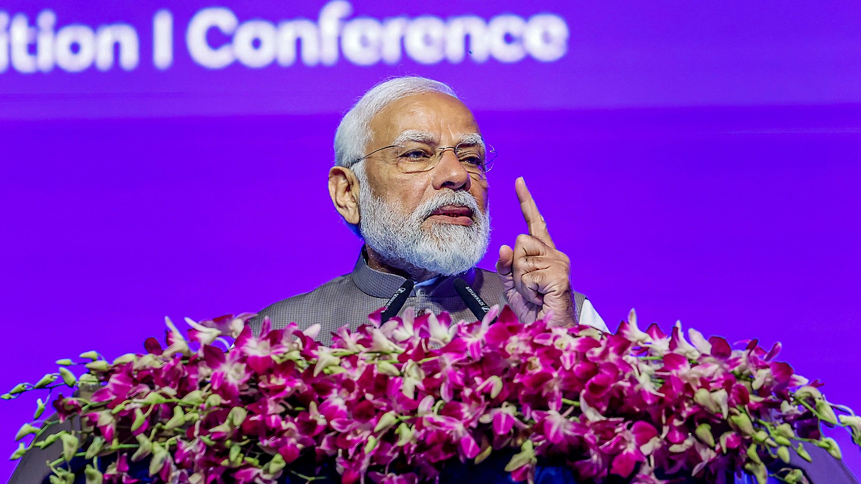 <div class="paragraphs"><p>Prime Minister Narendra Modi addresses at the inauguration of India Energy Week, in South Goa, Tuesday, Feb. 6, 2024. </p></div>