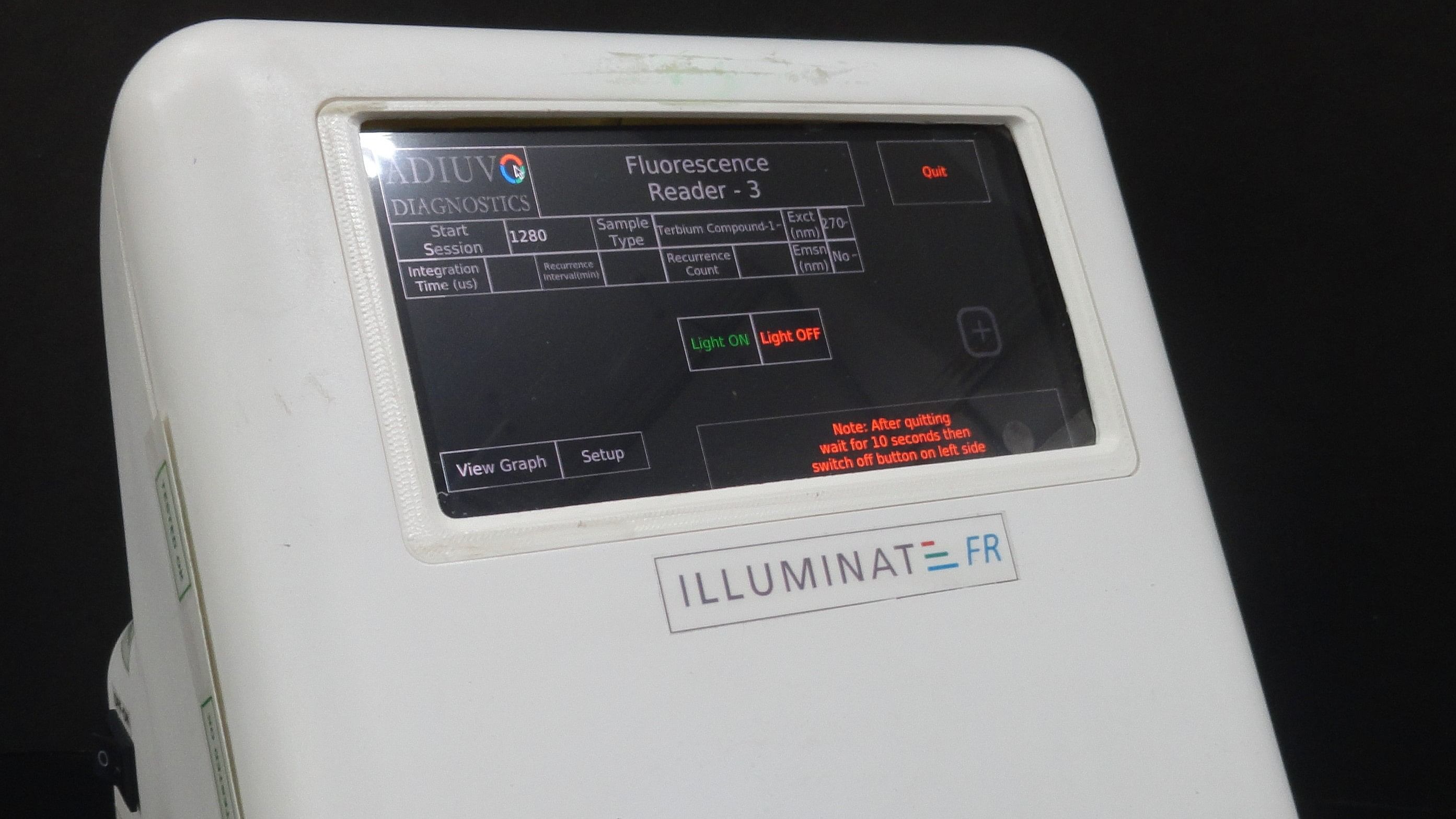 <div class="paragraphs"><p>The portable fluorescence reader device.&nbsp;</p></div>