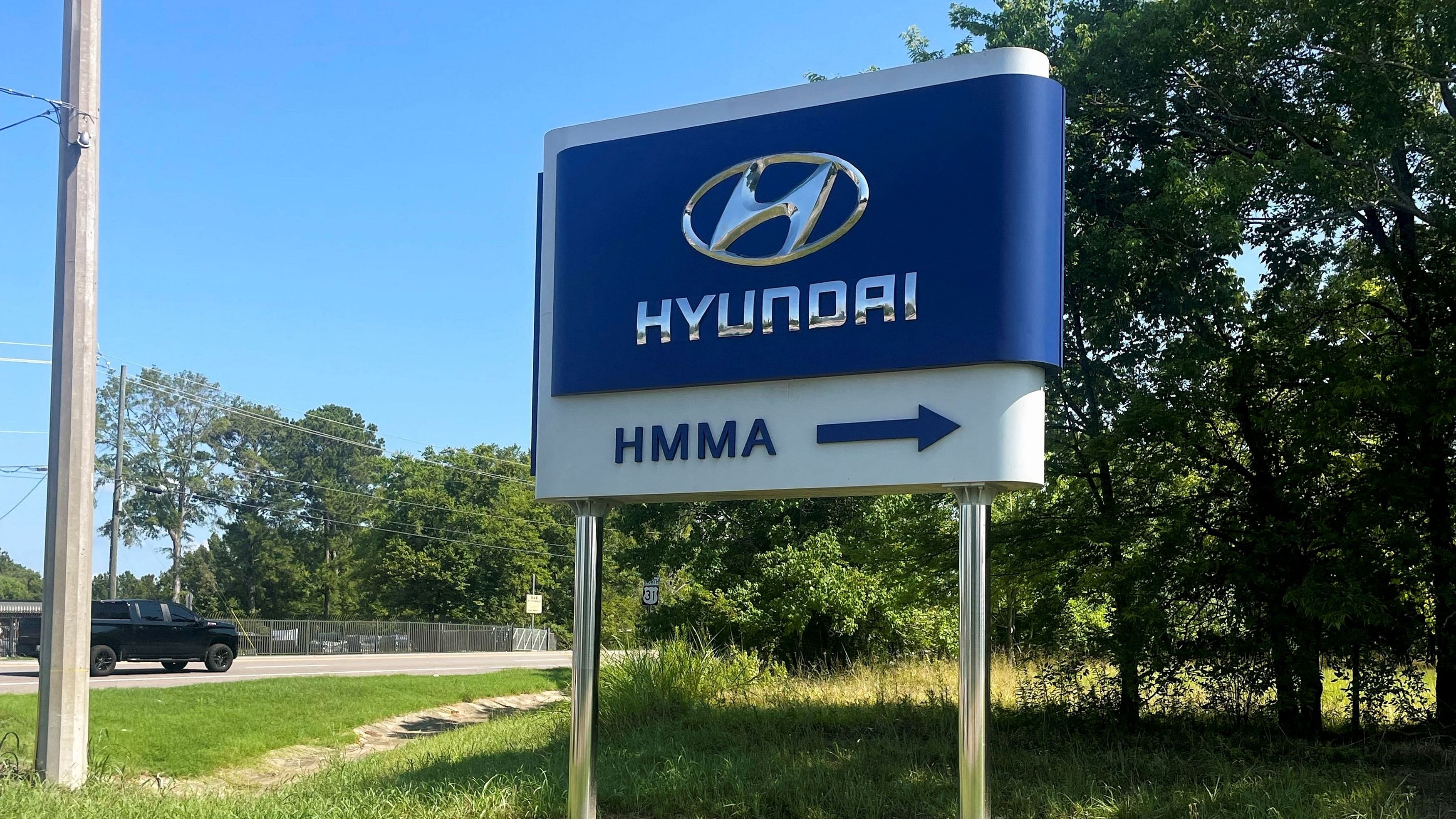 <div class="paragraphs"><p>A sign shows directions to a Hyundai automobile plant. Representative Image.</p></div>