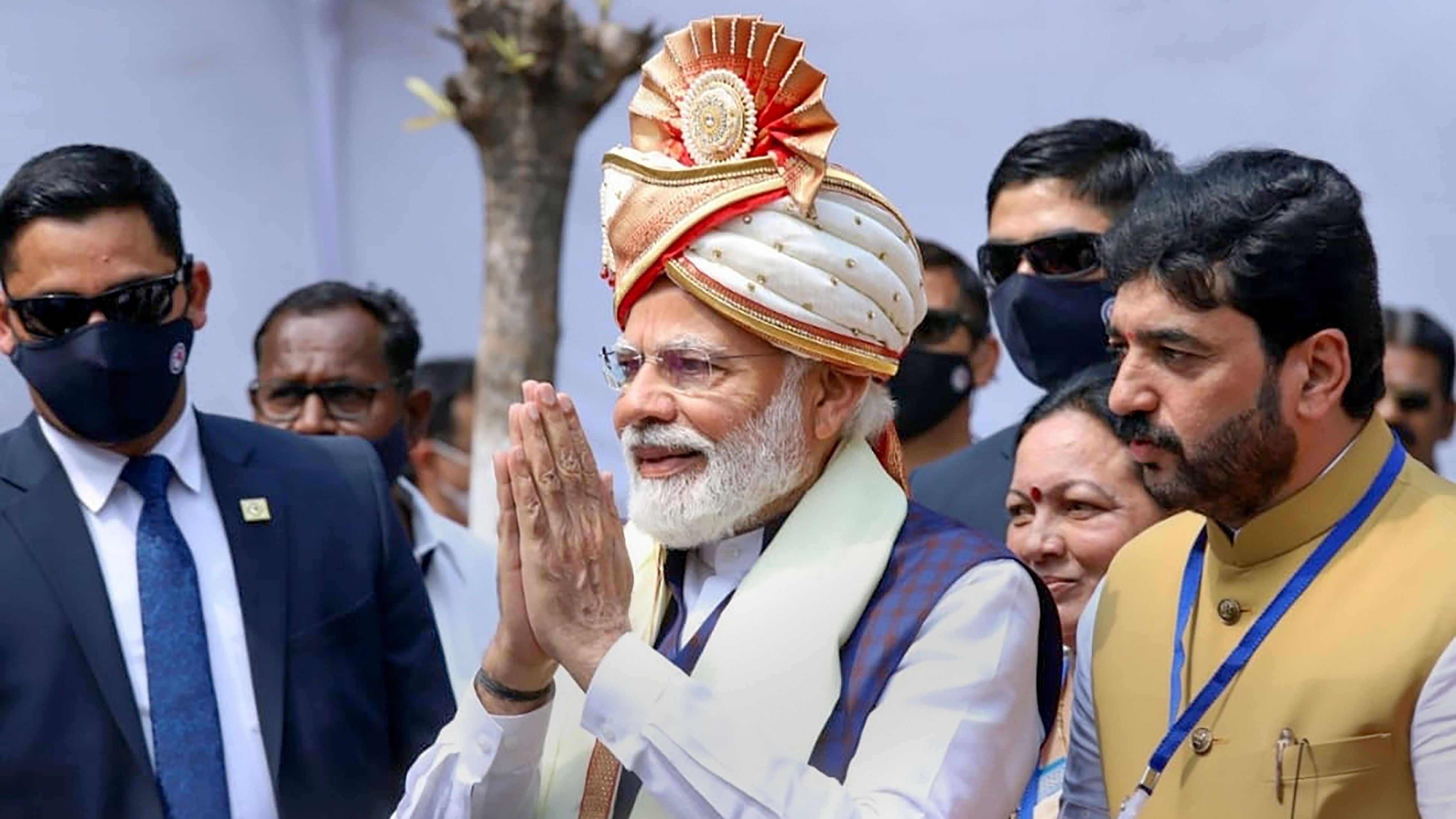 <div class="paragraphs"><p>A file photo of&nbsp;Prime Minister Narendra Modi during the unveiling ceremony of a statue of Chhatrapati Shivaji Maharaj, in Pune in 2022.</p></div>