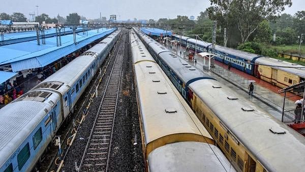 <div class="paragraphs"><p>Trains parked at a railway station. Representative image.</p></div>