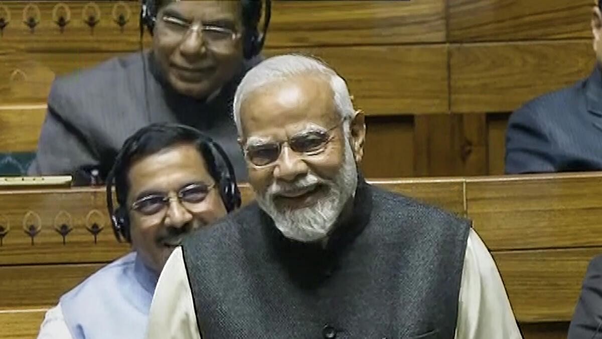 <div class="paragraphs"><p>Prime Minister Narendra Modi during his specech in the Lok Sabha.</p></div>