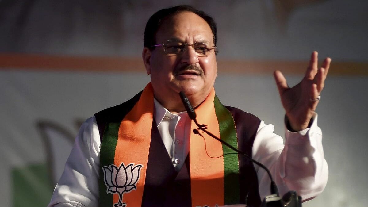 <div class="paragraphs"><p>BJP National President J P Nadda speaks during a party workers conference, in Mumbai.</p></div>