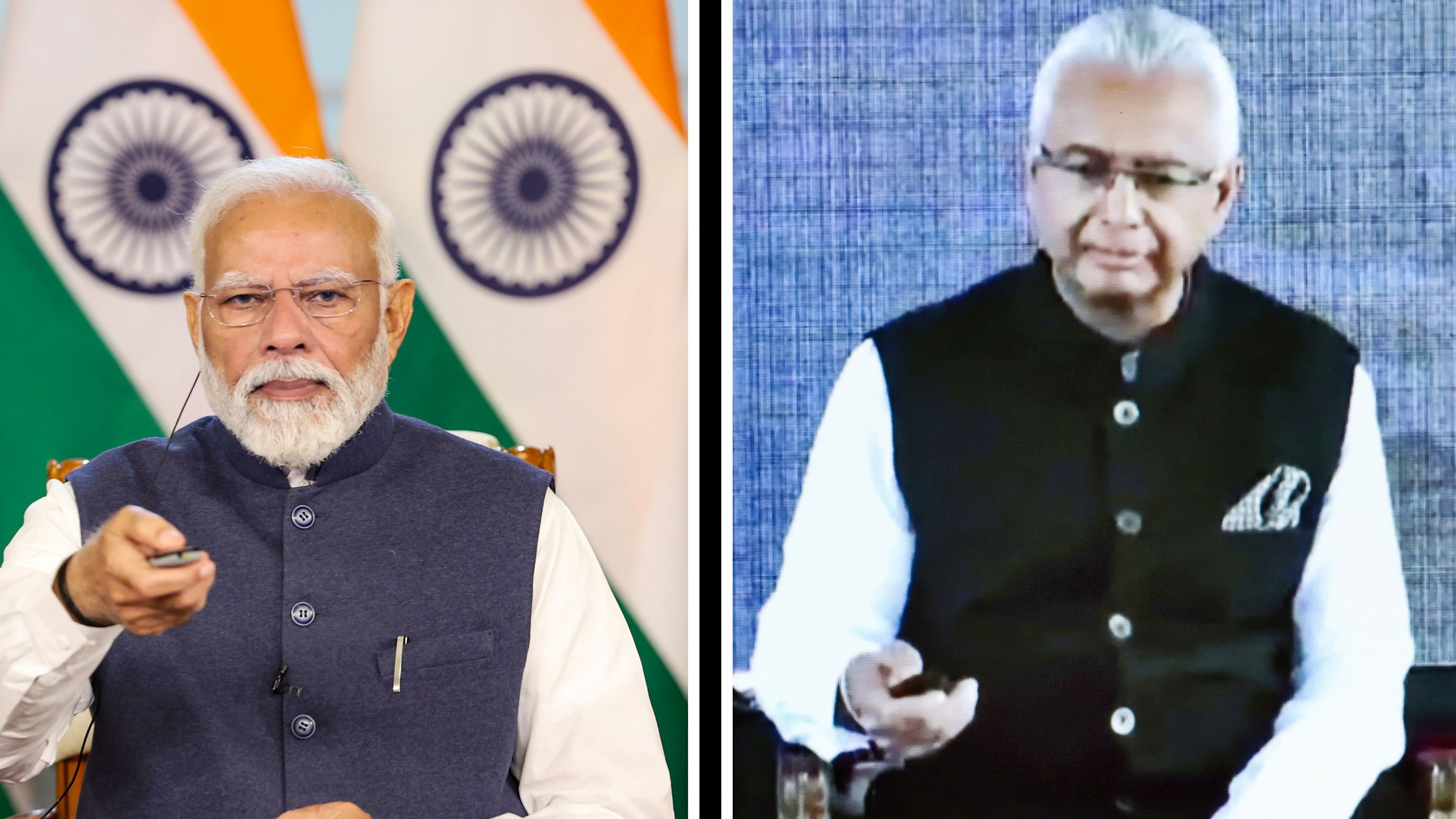 <div class="paragraphs"><p>Prime Minister Narendra Modi and his Mauritian counterpart Pravind Jugnauth jointly inaugurate several India-assisted development projects at the Agalega Island in Mauritius, via a video conference, on Thursday.&nbsp;</p></div>