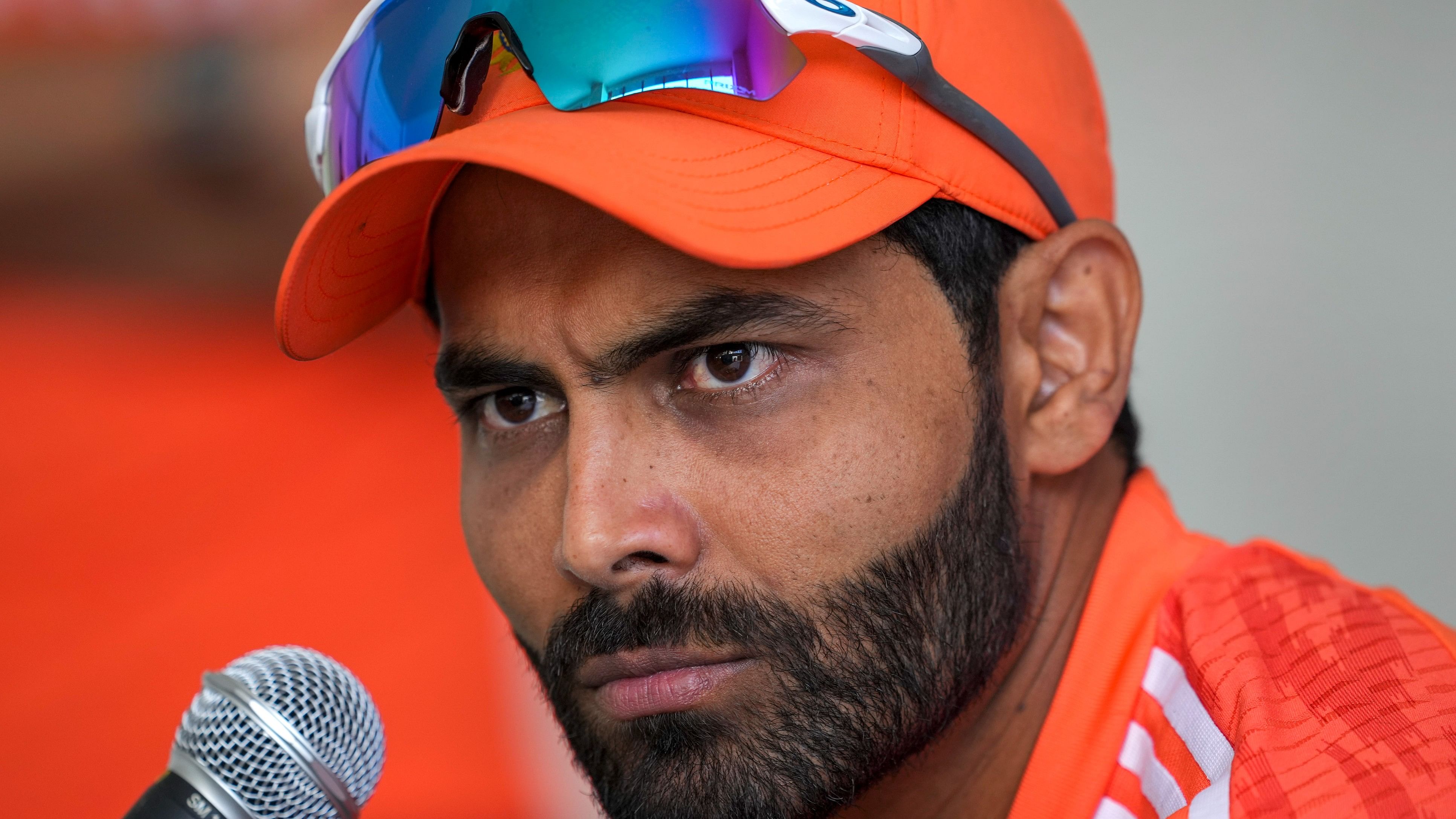 <div class="paragraphs"><p>Ravindra Jadeja interacts with the media ahead of the third Test match between India and England, at Saurashtra Cricket Association Stadium, in Rajkot, on Wednesday.</p></div>