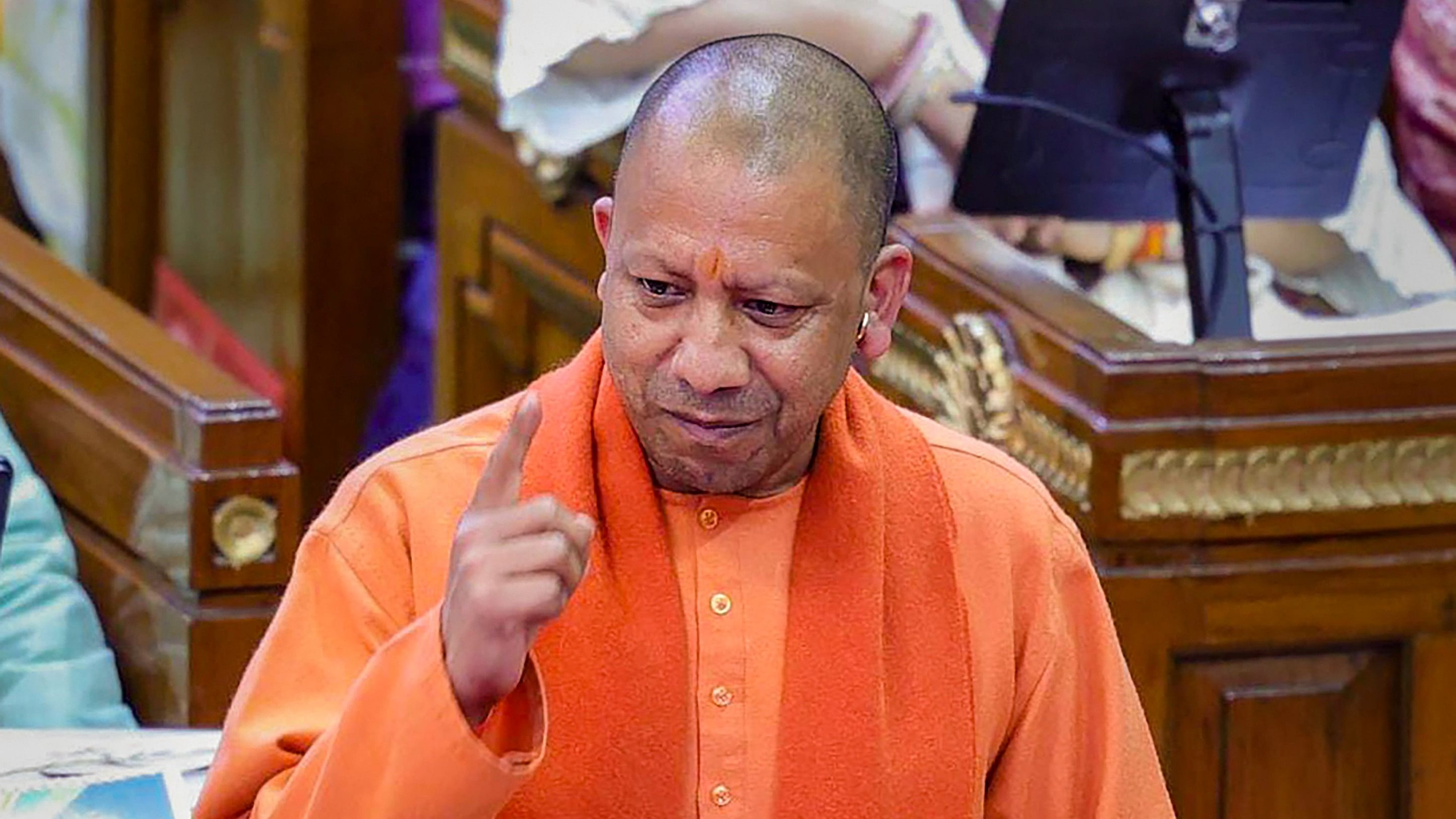 <div class="paragraphs"><p>UP CM Yogi Adityanath speaks in the Assembly during the Budget session, in Lucknow, Wedensday, Feb 7, 2024. </p></div>