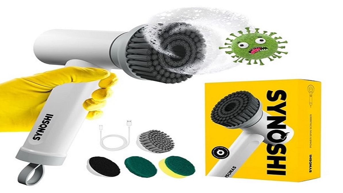  SYNOSHI  Electric Spin Scrubber with 3 Replaceable