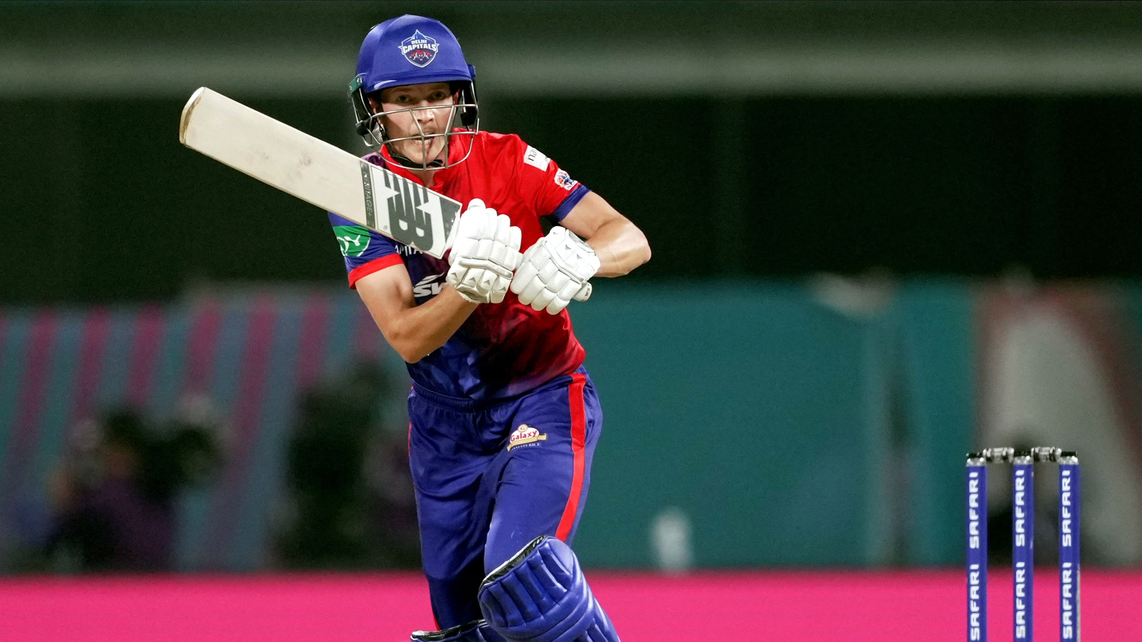 <div class="paragraphs"><p>A file photo of Delhi Capitals' Meg Lanning  during the 2023 Women's Premier League (WPL) Twenty20 cricket match between Mumbai Indians and Delhi Capitals in 2023</p></div>