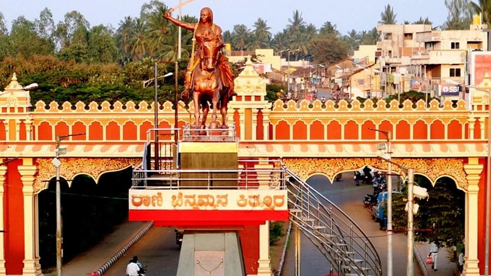 <div class="paragraphs"><p>The statue of Rani Chennamma at the entrance of Kittur town in Belagavi district.</p></div>