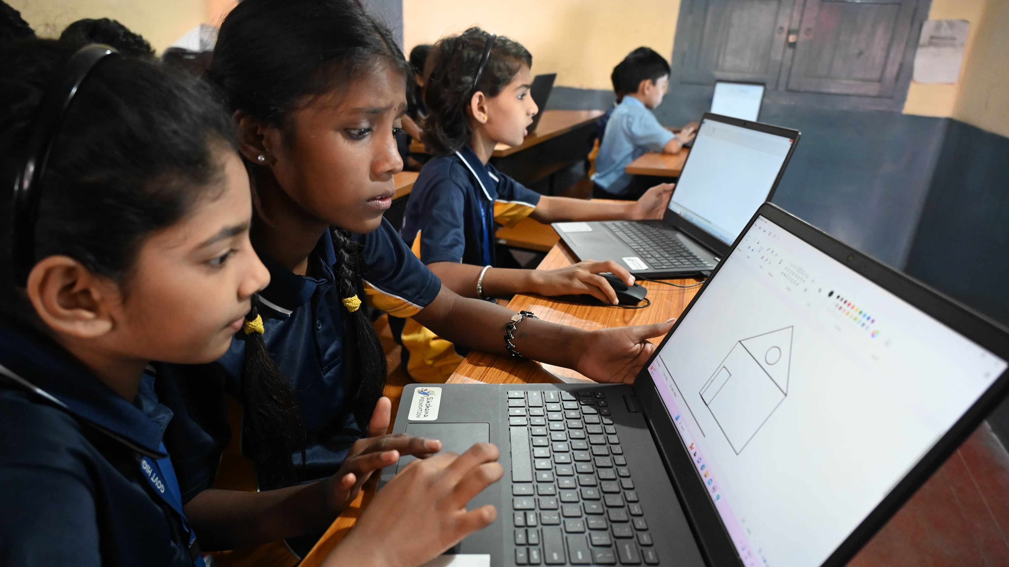 <div class="paragraphs"><p>The high rate of enrolment among 14-year-olds declines as the age increases, according to a recent study. In pic, children at a school in Bengaluru. </p></div>