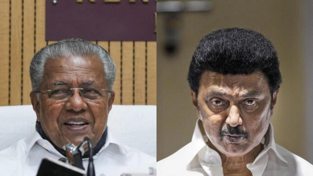 <div class="paragraphs"><p>Kerala CM Pinarayi Vijayan (left)and Tamil Nadu CM M K Stalin (right).</p></div>