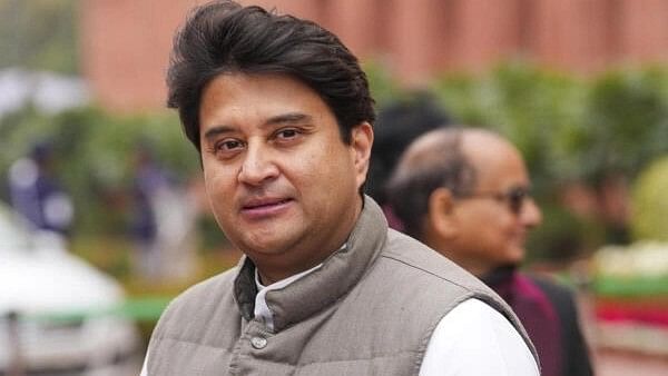 <div class="paragraphs"><p>Union Minister Jyotiraditya Scindia at Parliament House complex during the Budget session, in New Delhi, Thursday, Feb. 1, 2024.</p></div>