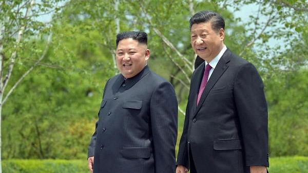 <div class="paragraphs"><p>China premier Xi Jinping with North Korea supremo Kim Jong Un.</p></div>