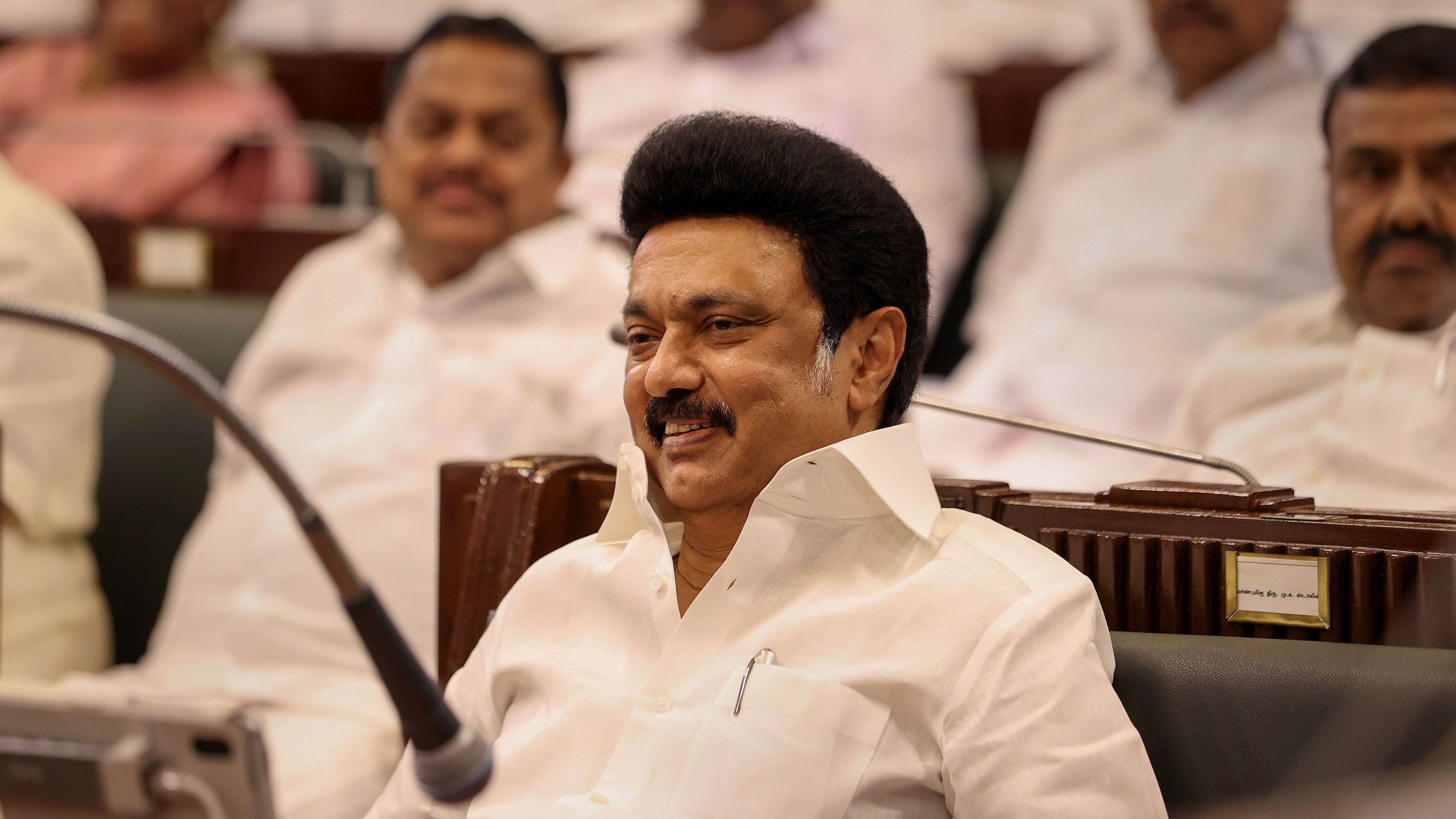 <div class="paragraphs"><p>Tamil Nadu Chief Minister M K Stalin during the TN Assembly session, in Chennai, on Thursday.</p></div>