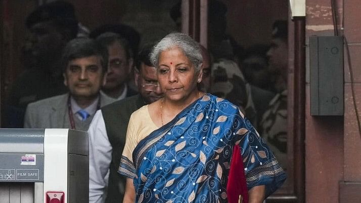 <div class="paragraphs"><p>FM Nirmala Sitharaman carrying a folder-case containing the Interim Budget 2024 leaves from Finance Ministry ahead of the presentation of the budget, in New Delhi.</p></div>