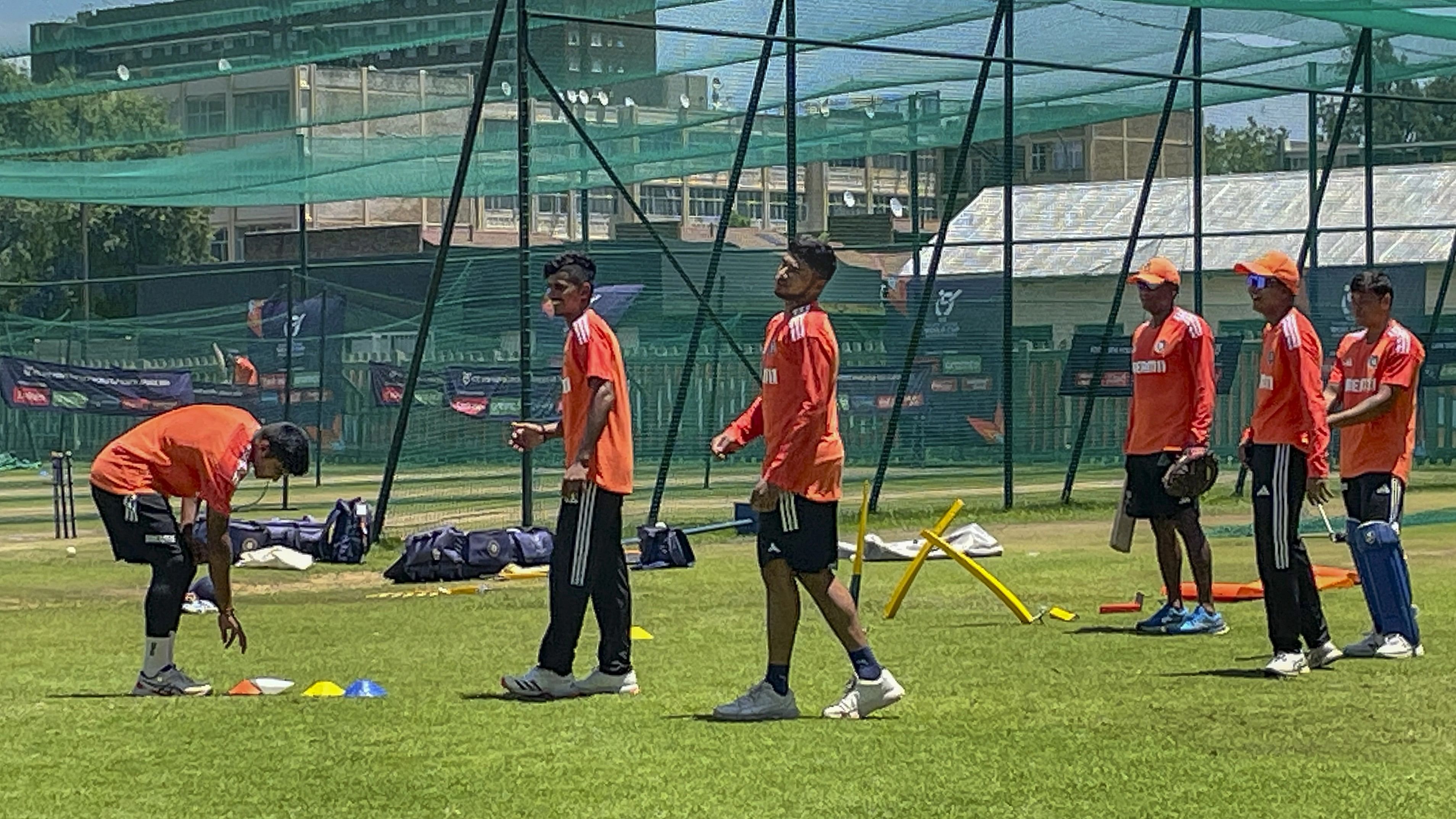 <div class="paragraphs"><p>Indian team during a practice session during ICC Under-19 Cricket World Cup  in Benoni, South Africa.</p></div>