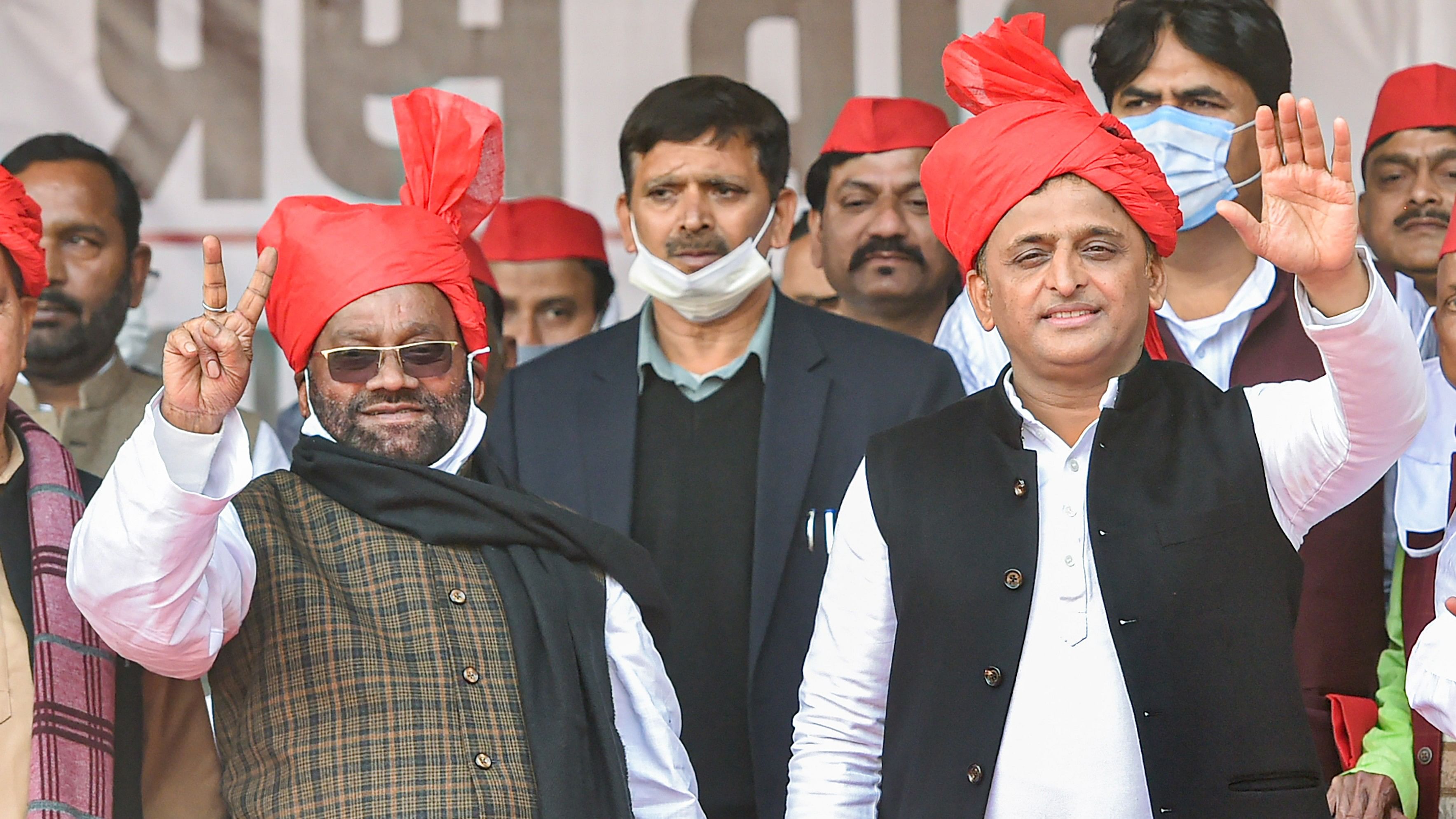 <div class="paragraphs"><p>A file photo of&nbsp;Swami Prasad Maurya with Samajwadi Party  President Akhilesh Yadav in Lucknow in 2022</p></div>