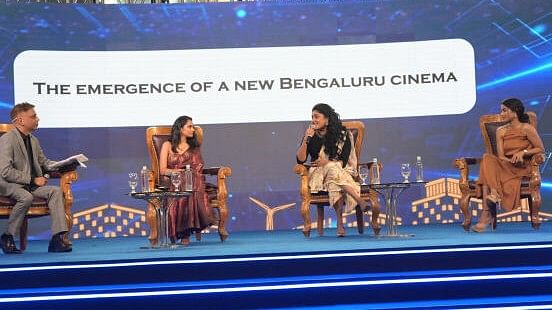 <div class="paragraphs"><p>The panel discussion on 'The Emergence of a new Bengaluru cinema' by S R Ramakrishna, Sindhu Sreenivasa Murthy, Actor, Writer &amp; Director, Samyukta Homad Actor, Chaitra J Achar Actor &amp; Singer, at <em>Deccan Herald</em> 2040 Summit in Bengaluru on Saturday. </p></div>