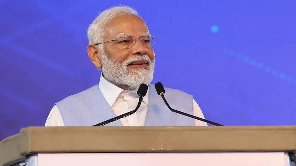 <div class="paragraphs"><p>Prime Minister Narendra Modi addresses during the programme 'Creating the Future – Digital Mobility for Automotive MSME Entrepreneurs', in Madurai.</p></div>