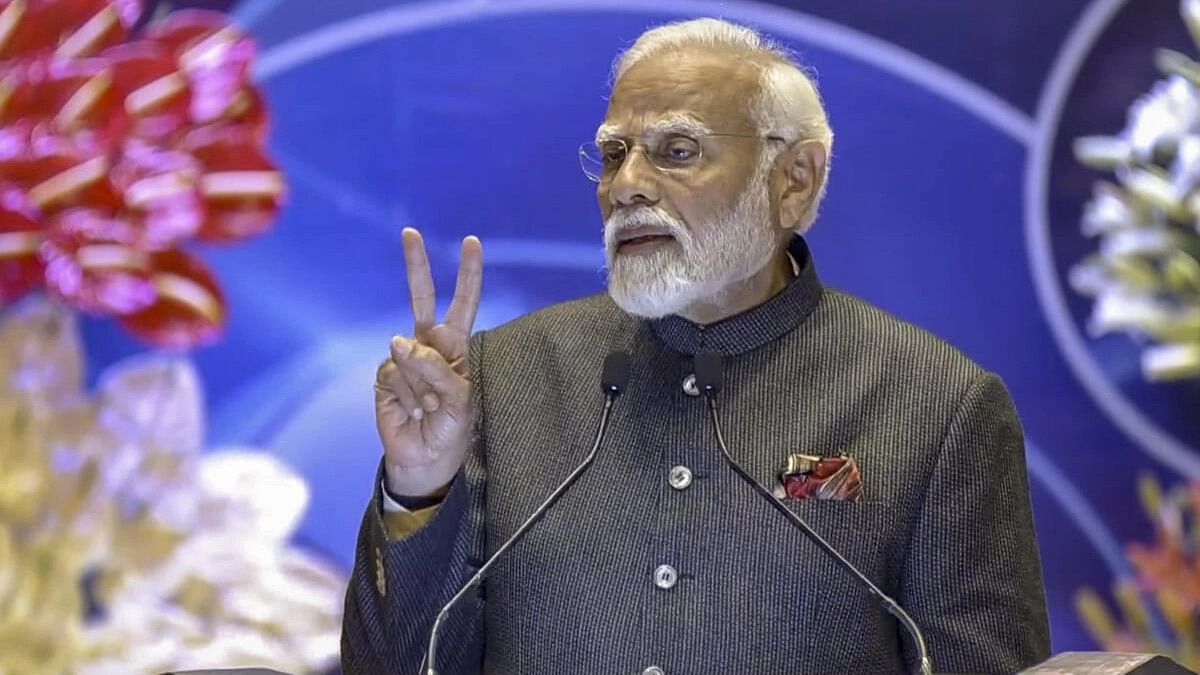 <div class="paragraphs"><p>Prime Minister Narendra Modi addresses the Bharat Mobility Global Expo 2024 at the Bharat Mandapam, in New Delhi</p></div>